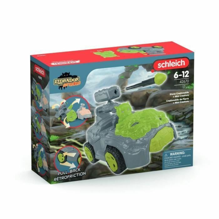 Pierre's Crashmobile con mini criatura, juego de coches con figura de fantasía, Schleich 42670 Eldrador Creatures 1