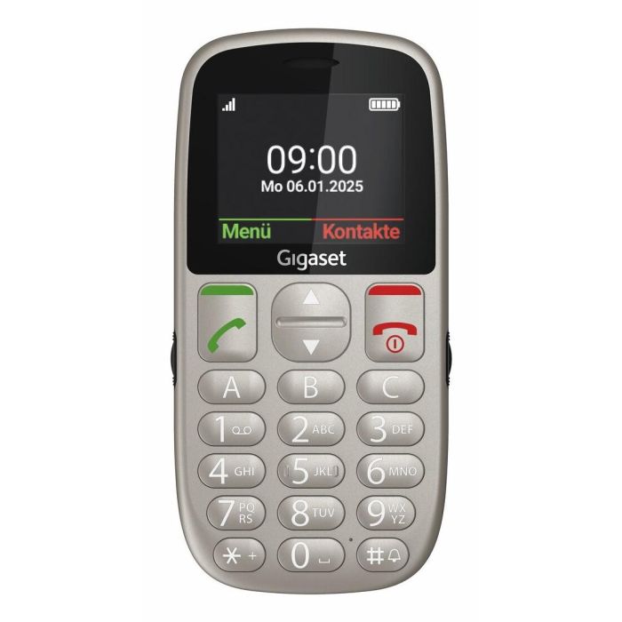 Gigaset GL395 Teléfono Móvil para Personas Mayores Dual SIM, Resistente al Polvo y Salpicaduras, con Botones Grandes, Silver
