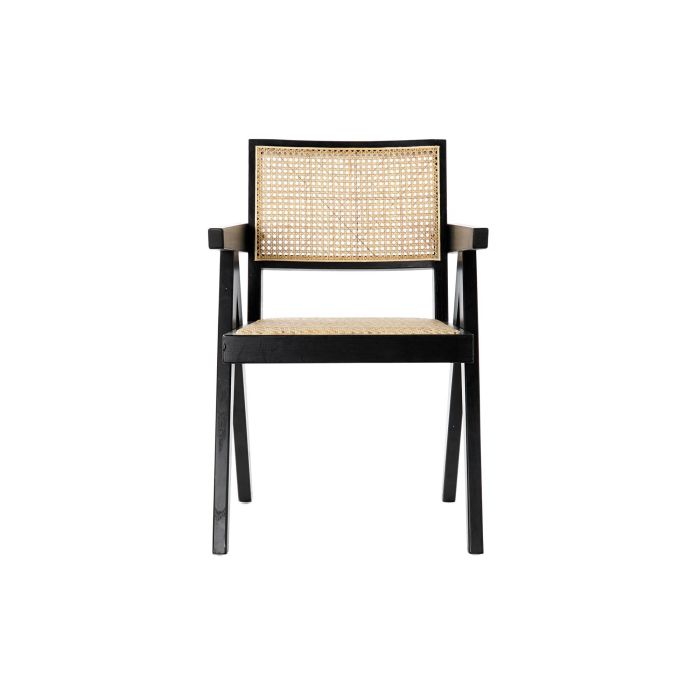 DKD Home Decor Silla Horeca Negro Natural Olmo Ratan 60 x 86 x 56.5 cm (2 Unidades) 4