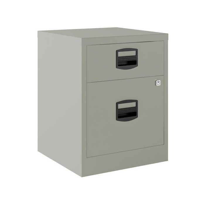 Bisley Cajoneras Metalicas 1 Cajón Personal + 1 Cajón Archivo A4 Móvil Fondo 40 cm Gris Montado Bisley Cajoneras Metalicas 1 Cajón Personal + 1 Cajón Archivo A4 Móvil Fondo 40 cm Gris Montado