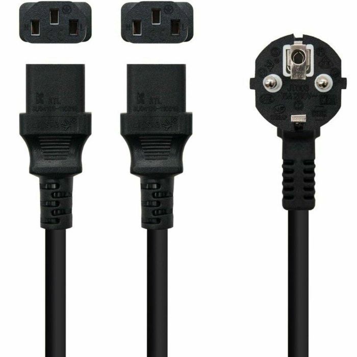 NANOCABLE Cable alimentacion CEE7/M - 2xC13/H, 3 m 12