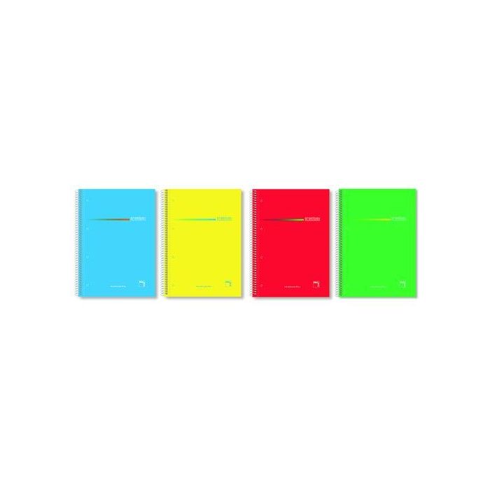 Bloc Pacsa Premium Micro.Tapa Extra A4 160H Horizontal 70G 5 Col. Banda Surtido (4 Col.) (Set de 4)