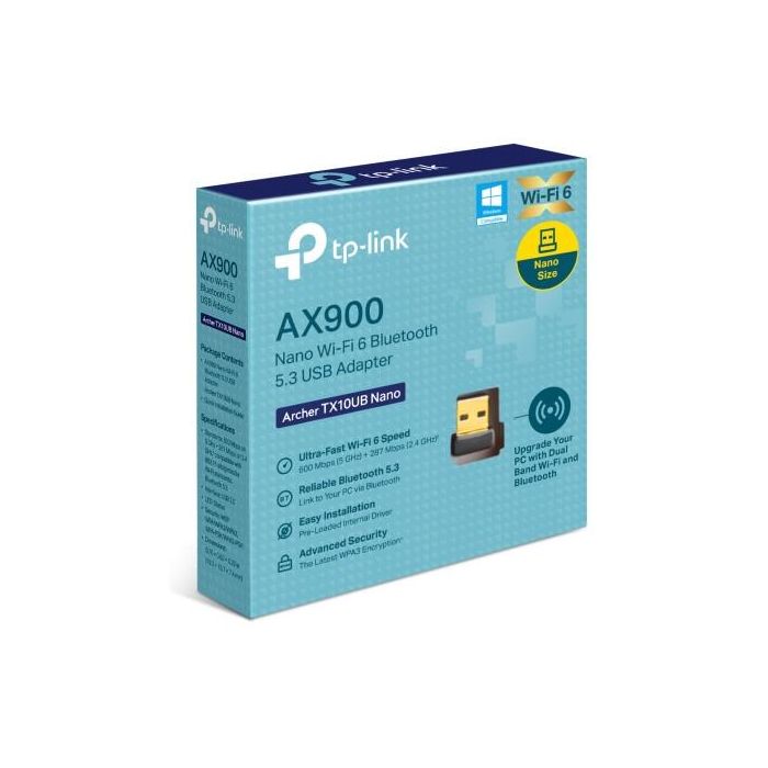 TP-Link Archer TX10UB Nano Adaptador WiFi USB Bluetooth 5.3 Doble Banda 600 Mbit/s Negro 4