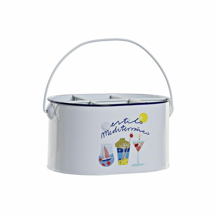 Cubo DKD Home Decor Blanco 17 x 13 x 24.5 cm Cubo DKD Home Decor Blanco 17 x 13 x 24.5 cm