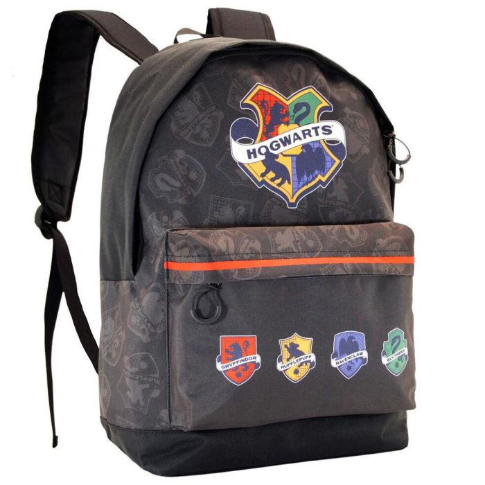 Harry Potter Mochila HS FAN College Gris 22L - Urbana Ligera con Compartimento Único y Ajustable 1