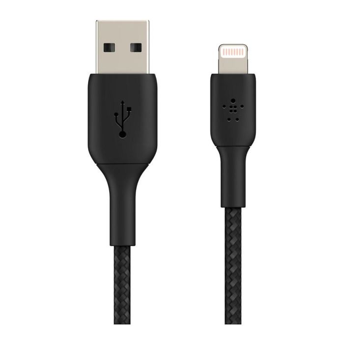 Belkin CAA002BT0MBK Cable de Carga y Sincronización Lightning a USB A, MFi, 15 cm, Negro