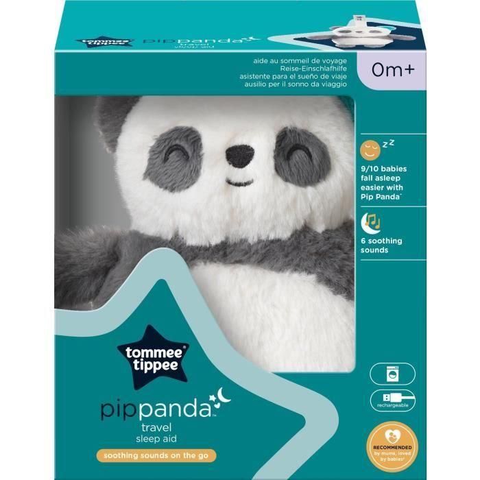 Mini Peluche - TOMMEE TIPPEE - Pippo El Panda - Ayuda para dormir nómada - 6 sonidos - Recargable por USB - Lavable a máquina 1