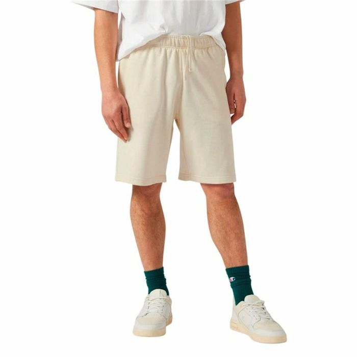 Pantalones Cortos de Hombre Champion Long Blanco Natural 2 Pantalones Cortos de Hombre Champion Long Blanco Natural 2