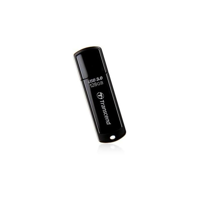 Transcend JetFlash 700 Memoria USB 3.0 de 128GB, Tipo A, Plug and Play, Compatible con Windows/Mac/Linux, Negro