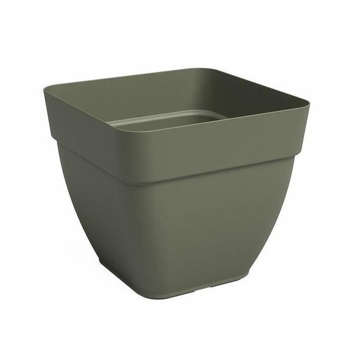 Maceta - ARTEVASI - CAPRI CAMPANA - Cuadrada - Verde seco - L36,5 x P36,5 x H33,5 cm