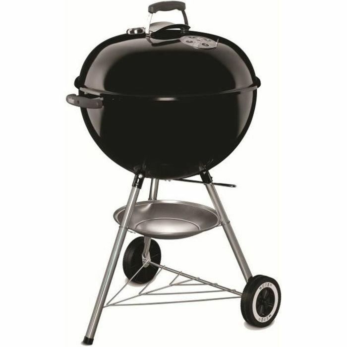 Weber WEB0077924004070 Barbacoa de Carbón Kettle Original, Ø57 cm, Acero Cromado, Negra