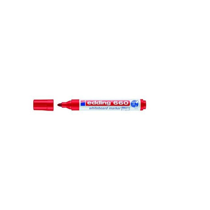 Marcador Pizarra Edding 660 Conico Rojo 10 unidades