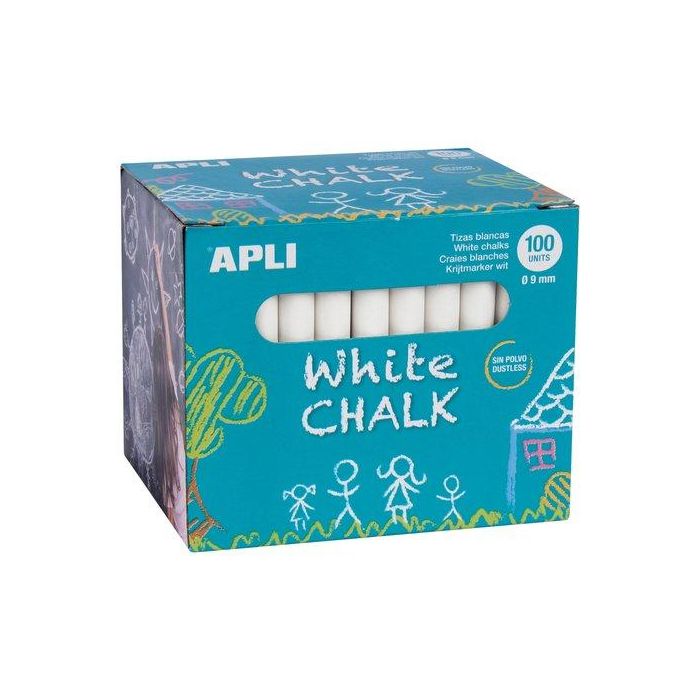 Tizas Blancas Apli Estuche De 100