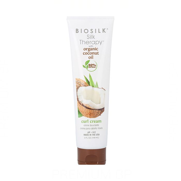 Crema de Peinado Farouk Biosilk Silk Therapy Coconut Oil Cabellos Rizados (148 ml)