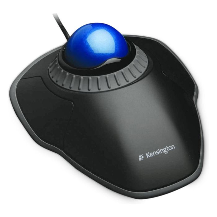 Kensington Orbit Trackball Ratón Óptico USB Tipo A Ambidextro Negro con Anillo de Desplazamiento