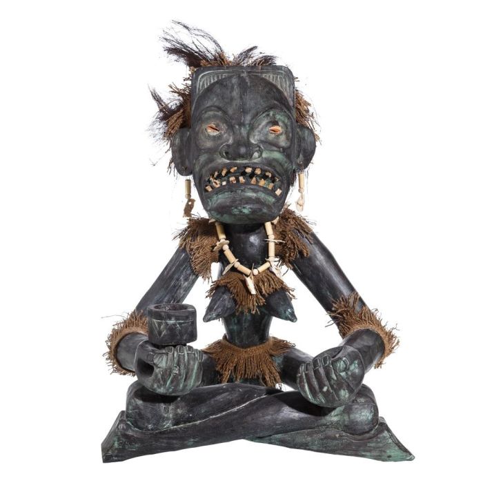 S/2 Figura Negro Madera Decoración 50 X 53 X 67 cm