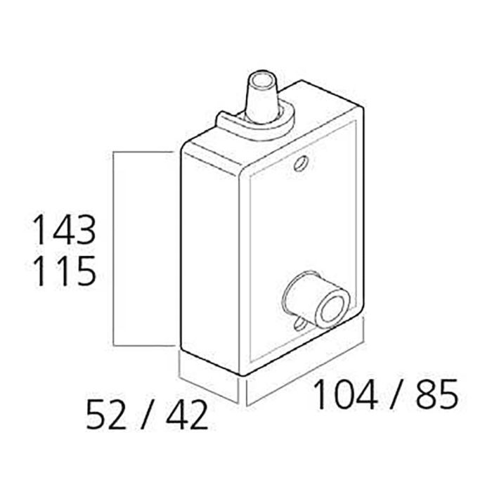 Cambesa Torno exterior con manivela para persiana, hasta 80 kg, blanco lacado 1 Cambesa Torno exterior con manivela para persiana, hasta 80 kg, blanco lacado 1