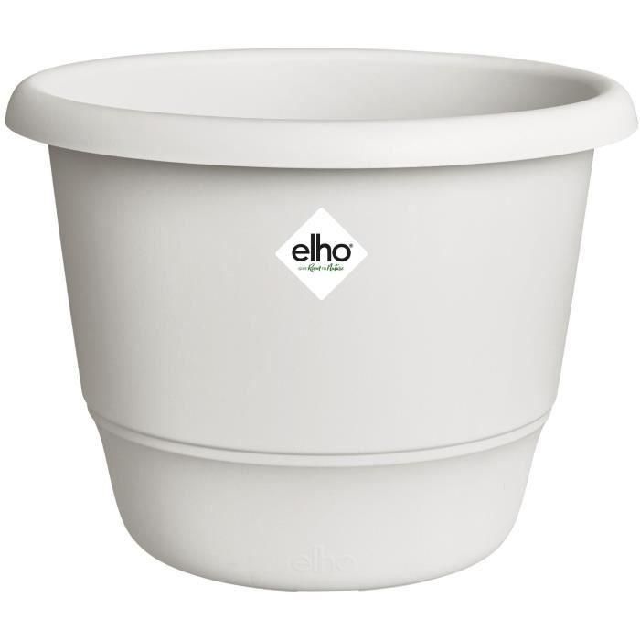 ELHO ELH8711904535148 Maceta Amiga Round 30 Blanca Exterior 100% reciclada L 30 x A 29,5 x A 22 cm