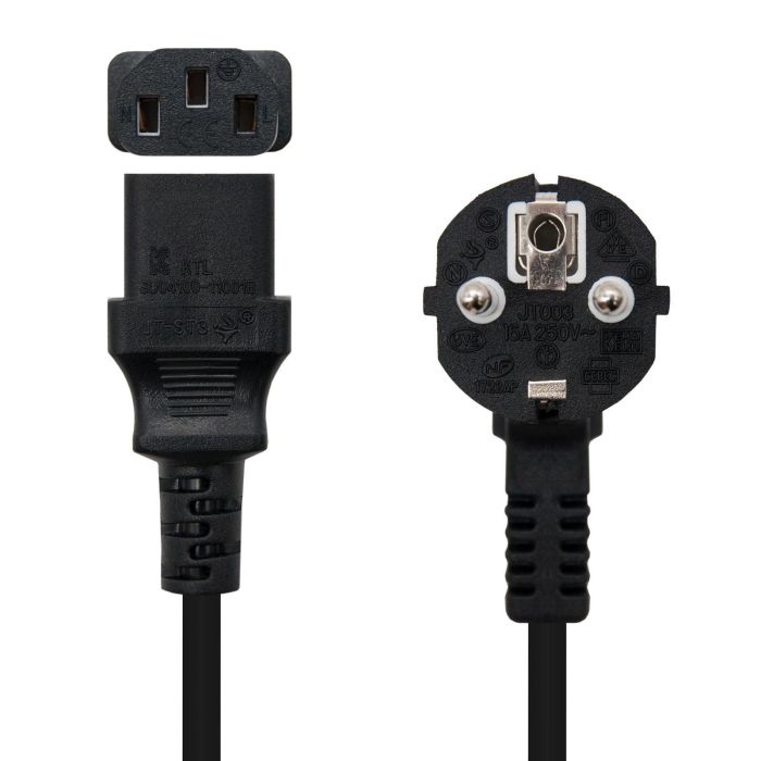 Cable Alimentación CPU - Monitor NANOCABLE 10.22.0102 Negro 1,5 m 1 Cable Alimentación CPU - Monitor NANOCABLE 10.22.0102 Negro 1,5 m 1