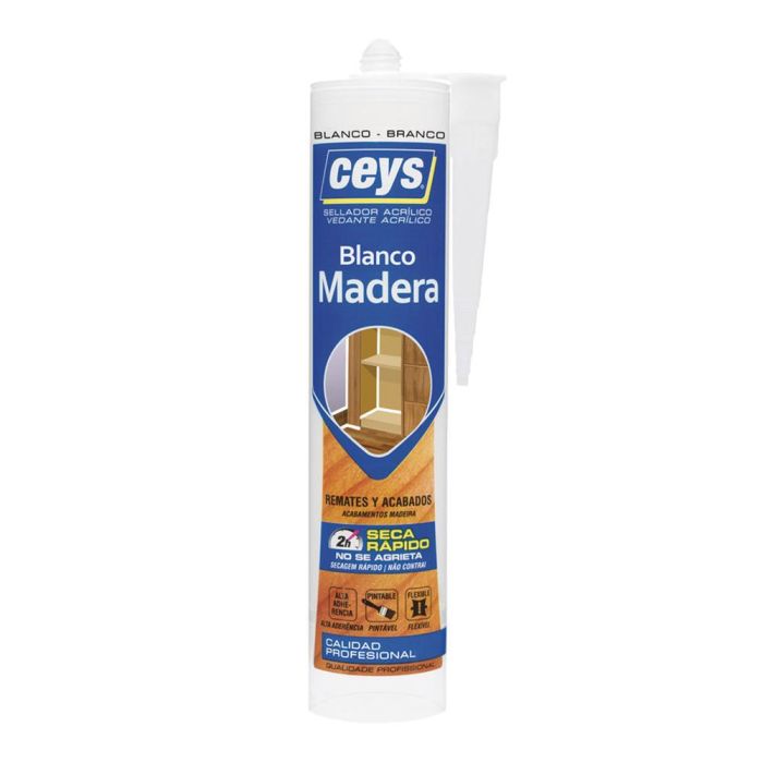 Ceys Sellador acrílico madera blanco para juntas interiores 0 Ceys Sellador acrílico madera blanco para juntas interiores 0