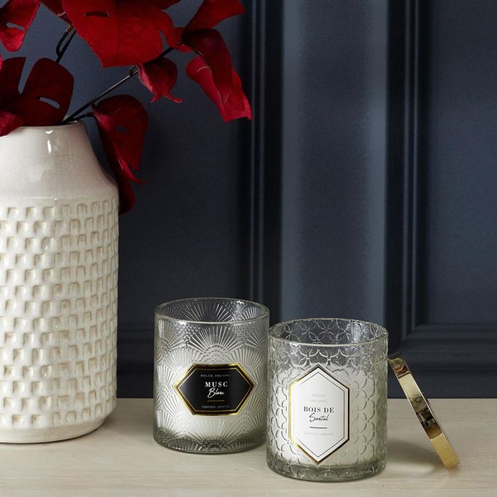 Home Deco Factory Vela Perfumada Con Vaso Decorado 205g 6