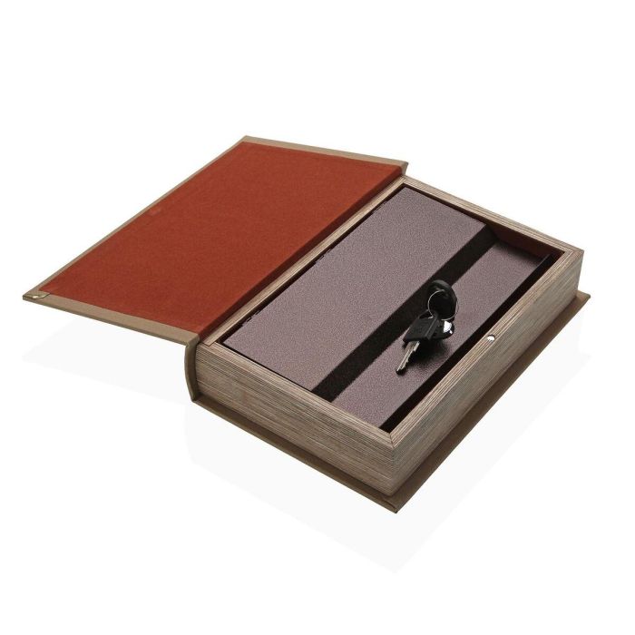 Caja Decorativa Versa Lienzo Madera MDF Libro Jarrón 2 Caja Decorativa Versa Lienzo Madera MDF Libro Jarrón 2