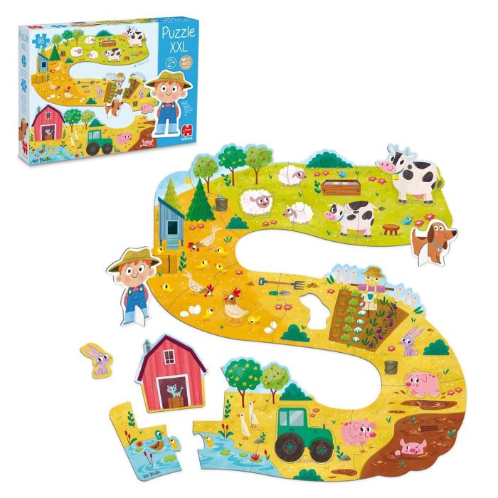 Goula 53176 Puzle XXL Granja de cartón, 17 piezas y 2 figuras, para +3 años 0 Goula 53176 Puzle XXL Granja de cartón, 17 piezas y 2 figuras, para +3 años 0