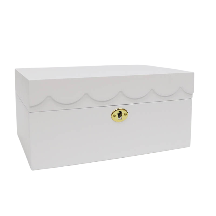 Joyero Romantico DKD Home Decor Blanco 15 x 10 x 21 cm 1