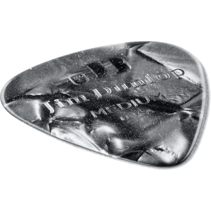 Dunlop Pack 12 Púas Genuine Celluloid Negro - Medium 1 Dunlop Pack 12 Púas Genuine Celluloid Negro - Medium 1