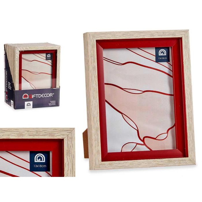 Portafotos Natural Borde Rojo 13x18 cm - Giftdecor (24 Unidades) Portafotos Natural Borde Rojo 13x18 cm - Giftdecor (24 Unidades)
