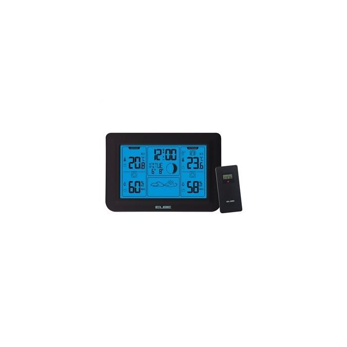 Elbe WSM-5000 Estación Meteorológica con Sensor Exterior, Pantalla Luz Azul, Barómetro Integrado, Temperatura y Humedad Interior/Exterior, Alarmas Programables Elbe WSM-5000 Estación Meteorológica con Sensor Exterior, Pantalla Luz Azul, Barómetro Integrado, Temperatura y Humedad Interior/Exterior, Alarmas Programables