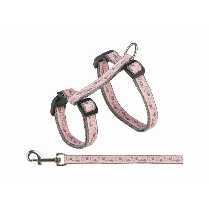 Arnés para Gato Trixie Gris Rosa 27-45 cm 0 Arnés para Gato Trixie Gris Rosa 27-45 cm 0