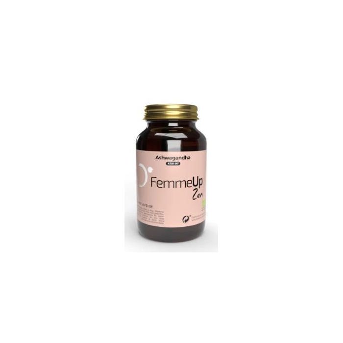 Femmeup Zen 60 Cápsulas con Ashwagandha KSM-66, Ayuda Concentración y Funciones Cognitivas, 100% Vegano