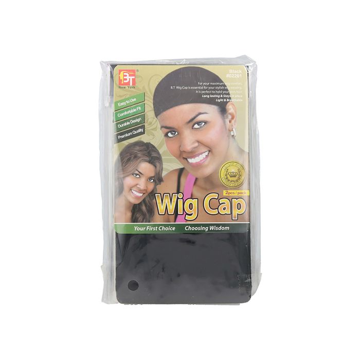 Beauty Town Wig Cap 2 unidades Color Negro