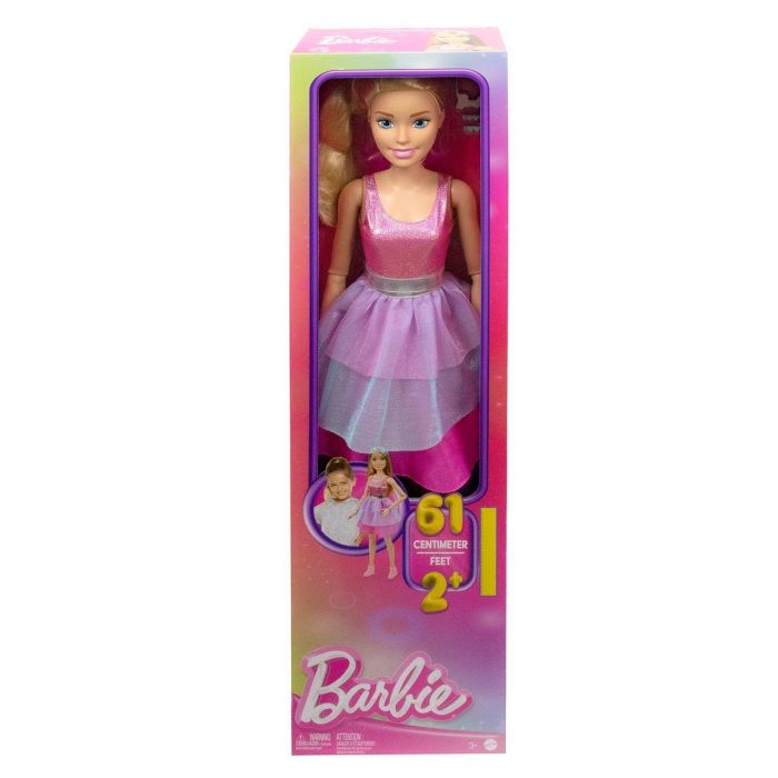Barbie Hjy02 Muñeca 71 cm, Vestido Rosa Brillante Elegante, Pelo Rubio, Accesorios - Edición Grande 3 Barbie Hjy02 Muñeca 71 cm, Vestido Rosa Brillante Elegante, Pelo Rubio, Accesorios - Edición Grande 3