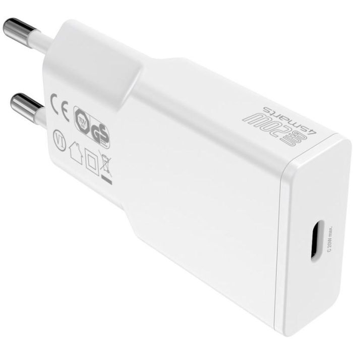 4smarts PDPlug Slim 20W GaN 1C Cargador Rápido USB-C a Lightning Blanco 4