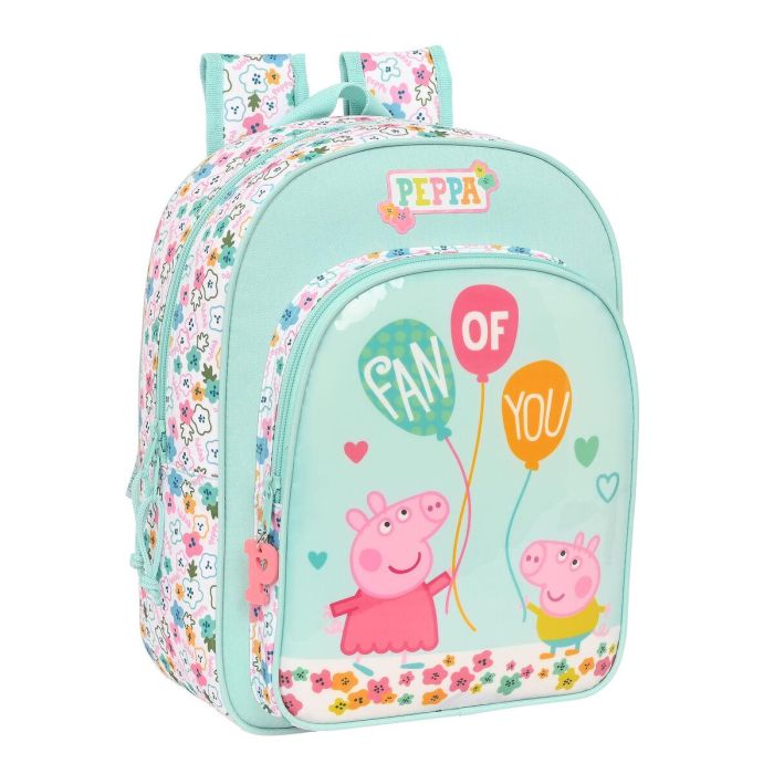 Mochila Escolar Peppa Pig Cosy corner Azul claro 26 x 34 x 11 cm