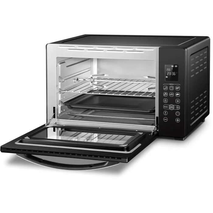 Continental Edison CEMF45DIG Mini Horno Eléctrico 45L Negro 2000W con Asador y Convección Natural 1