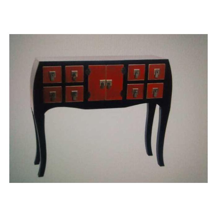 Espejo Oriental DKD Home Decor Rojo Negro 2 x 90 x 70 cm 1