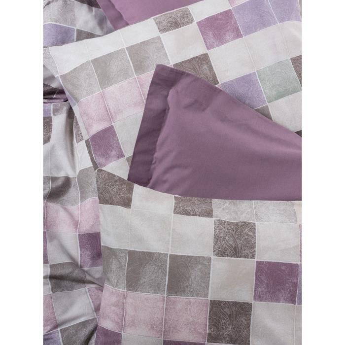 Juego de cama - 1 funda nórdica 220x240 cm + 2 fundas de almohada 60x60 cm - 100% algodón - Rosa 1 Juego de cama - 1 funda nórdica 220x240 cm + 2 fundas de almohada 60x60 cm - 100% algodón - Rosa 1