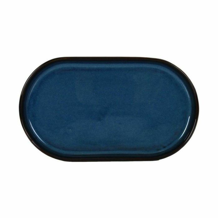 Bandeja de Aperitivos La Mediterránea Chester Azul Ovalado 25,3 x 13,5 x 2,6 cm (12 Unidades) 1