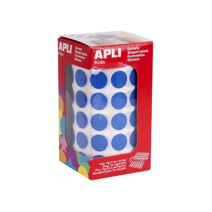 Apli Gomets Redondos 10,5 mm Rollo Azul -Rollo 5192 Unidades-