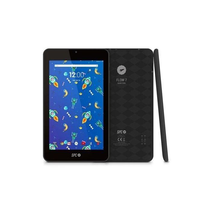 TABLET SPC FLOW 7 NEGRA - QC A53 1.3GHZ - 1GB DDR3 - 8GB - 7"/17.7CM IPS HD - CAM 0.3MPX/VGA - MICRO USB - SALIDA AURICULARES - BAT 2500MAH - ANDROID TABLET SPC FLOW 7 NEGRA - QC A53 1.3GHZ - 1GB DDR3 - 8GB - 7"/17.7CM IPS HD - CAM 0.3MPX/VGA - MICRO USB - SALIDA AURICULARES - BAT 2500MAH - ANDROID