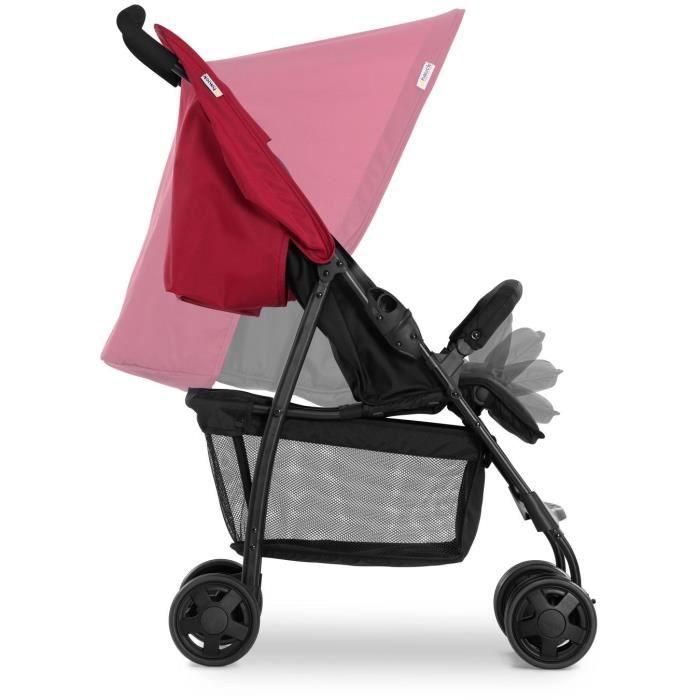 Hauck Cochecito de Caña Sport, Plegable y Reclinable para Viaje, Ligero, Acolchado, con Arnés 5 Puntos, Rojo 2