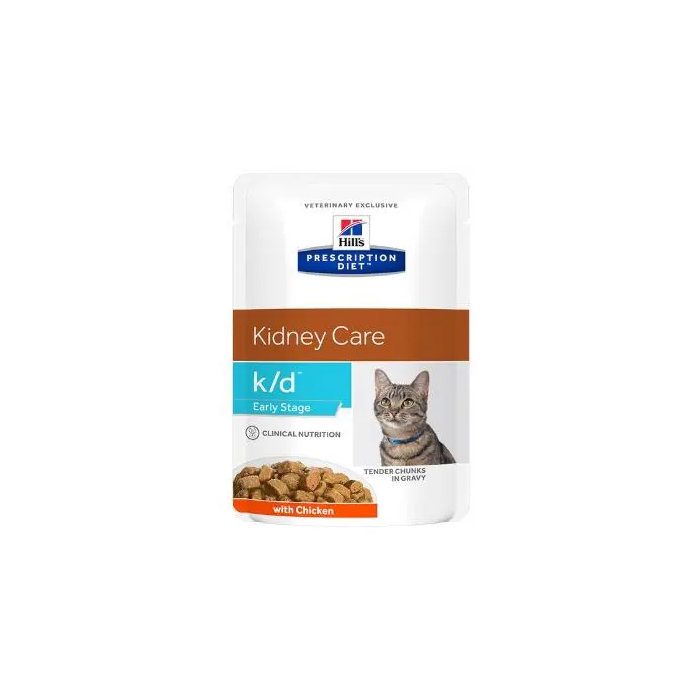 Hill's K-D Early Stage Pouch Comida Húmeda para Gatos Caja 12x85 gr