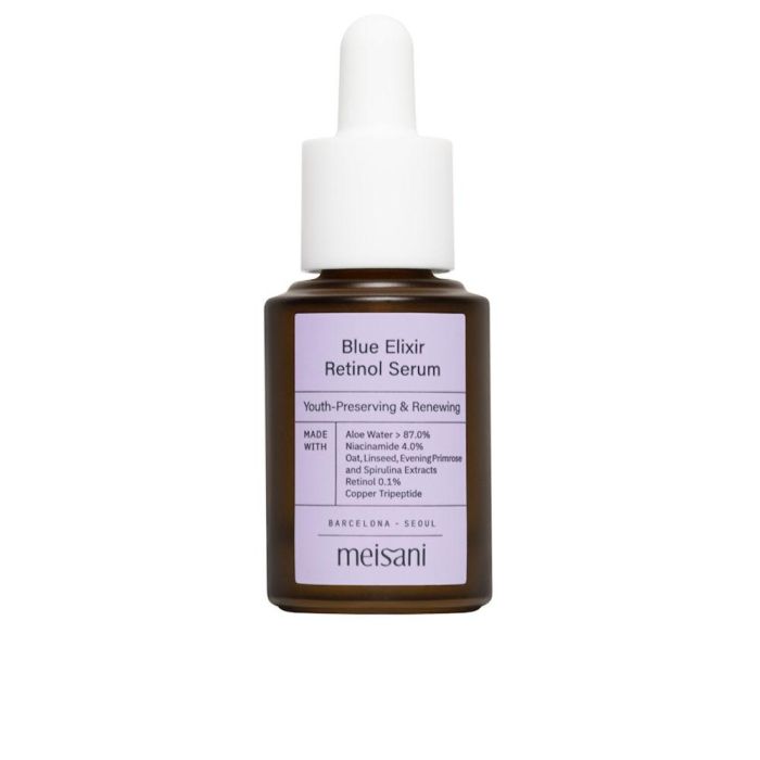 Meisani BLUE ELIXIR Retinol Serum Antiedad con Vitamina A para Textura y Colágeno - 15 ml 0 Meisani BLUE ELIXIR Retinol Serum Antiedad con Vitamina A para Textura y Colágeno - 15 ml 0