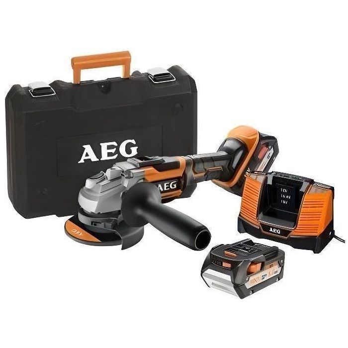 AEG POWERTOOLS Grinder 125 mm 18V Sin escobillas, 2 x 5.0 Ah Li-ion