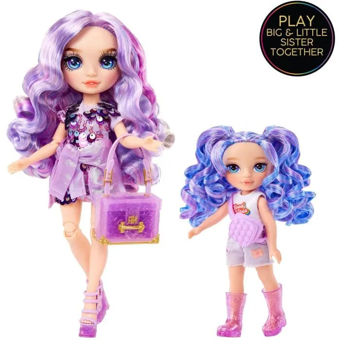 Rainbow High Littles Muñeca 15cm + Mascota Morado LIT35051531234 - A partir de 4 años 3