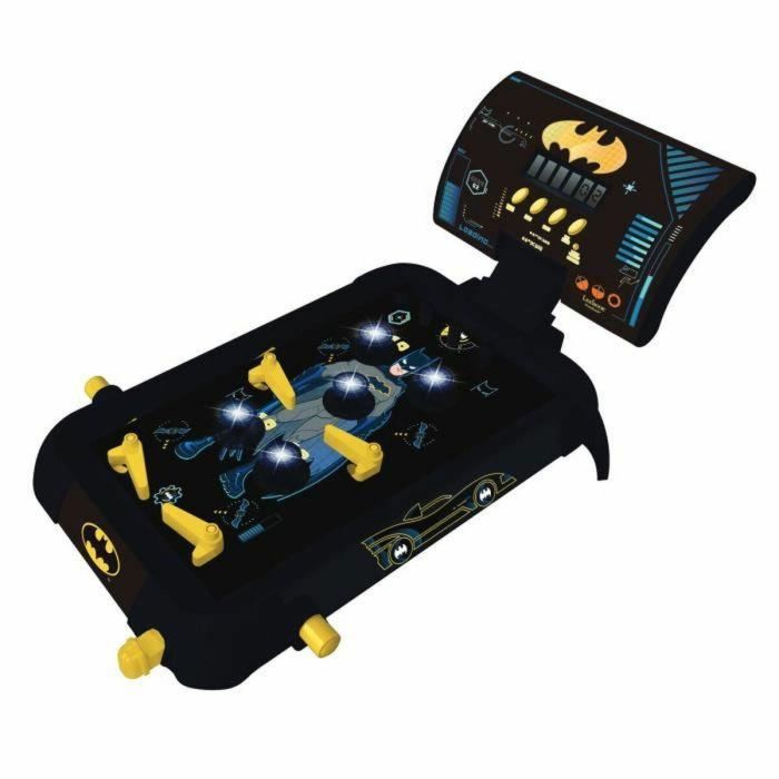 Lexibook Máquina de Pinball Electrónica Batman con Luz y Sonido, Pantalla LCD, 4 Flippers y 5 Obstáculos Iluminados para Niños +5 Años 1