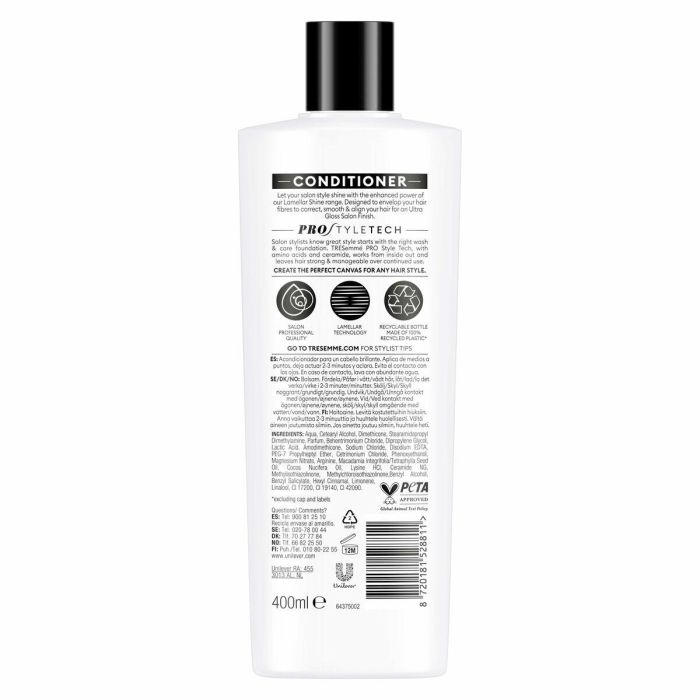Tresemmé Acondicionador LAMELLAR SHINE ultra brillo para cabello apagado 400 ml 2 Tresemmé Acondicionador LAMELLAR SHINE ultra brillo para cabello apagado 400 ml 2